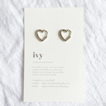 【再販】silver heart hoop pierce ♡ 韓国アクセサリー シルバーハートフープピアス