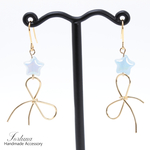 Candy Star＆Ribbon(404) ピアス/イヤリング/ノンホールピアス/樹脂ピアス