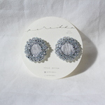 button（large） /ブルーシルバー（ピアス）