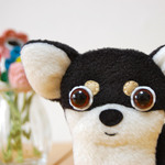 チワわんこの小物入れ　 ポーチ チワワ 黒 ぬいぐるみ