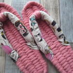布ぞうり：coral pink２5cm/fanny face