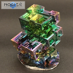 ビスマス結晶 No.222 キューブケース付き [鉱物標本]