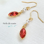 マーキス型スワロシンプルピアス  ＊パパラチア＊