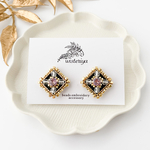 birthday earring < February-gold-SQ >