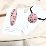 さくらんぼパッチンピン&ヘアゴムのセット