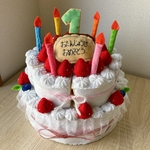 toda0824様フェルト2段バースデーケーキ