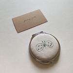 ミナペルホネン コンパクトミラー ハンドメイド♩choucho　ライトグレー