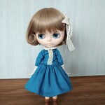138.※ブライスアウトフィット※青のクラシカルワンピース 