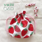 ❤️可愛い物大好き❤女の子のいちごの巾着袋🍓まんまる巾着袋