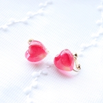 rose heart♡　ピアス/樹脂ノンホールピアス（イヤリング）