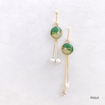 ＊4colors＊◌𓈒𓐍小さな小さなマルの世界 ◌𓈒𓐍 ピアス　イヤリング＊バイカラー　ピンク　グリーン　イエロー　オレンジ