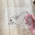 お洒落インテリアプレート　モノトーン　カフェ　韓国インテリア　イラスト　北欧インテリア　メッセージ　レトロ　愛犬　パグ　フレンチブルドッグ