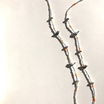 Torisan necklace/ビーズネックレス/ビーズアクセサリー/ロングネックレス/シルバーチャーム/オレンジネックレス