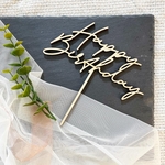 木製ケーキトッパー"Happy Birthday” C