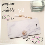 PAJOUR(パジュール)新色オリジナル マーブル 柄手帳型スマホケース