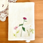 〈文庫本〉刺繍ブックカバー（野の花）