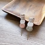 [セット販売] うさくま🐰🐻だんごのブローチ