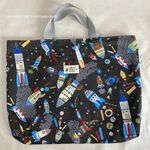 ★ラスト★　入園入学グッズ　レッスンバッグ　宇宙柄　グレー　