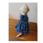 犬服オーダー    デニムバルーンとおリボンお洋服28㎝～42㎝まで       