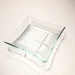 かすり　　豆皿　小さい皿　昭和レトロガラス　アンティーク　型ガラス　もったいないをカタチに　思い出と一緒に　