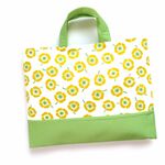 レッスンバッグ【nina イエロー】通園バッグ 通学バッグ 手提げ袋 絵本バッグ お稽古バッグ 入園グッズ 入学グッズ 北欧風 ニーナ バオッコー