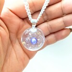 【訳あり】透明 な 宇宙玉、球体、ペンダント、キーホルダー、送料無料♪