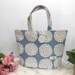 トートバッグ　★サークルブーケ★ ブルー　あじさい  紫陽花