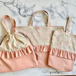再販！【リバティ】レッスンバッグ、シューズケース＆体操着袋⭐️アデラジャ⭐️C＆S　ピンクブルー