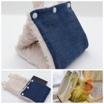 No.32【M】選べる裏地◎丸洗いできるバードテント デニム 無地 ナチュラル モコモコ セキセイインコ コザクラ インコ マメルリハ ボタンインコ 小鳥のベッド ハンモック