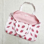 【受注製作・送料込・名入れオプション有】いちご⭐︎絵本バッグ