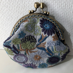 PJC 花園小花　ミニポーチ　コインケース　ボタニカル　刺繍