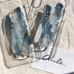 【大人気】ニュアンスiPhoneケース(blue)