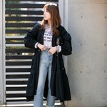 (再販)2WAYシャーリングワンピース（ブラック）