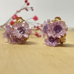 小さなスターフラワー花束イヤリング/一粒シリーズ