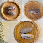 【新作】お名前刺繍のぱっちんぴん　ドットミニヨン