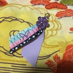 送料無料　鬼　胡蝶　和柄　キーホルダー　滅