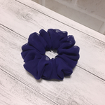 シフォン生地で作ったシュシュ（ブルーサファイア）