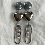 シルバーハートピアス