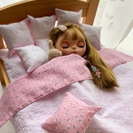 送料無料白いチューリップ🌷ドール、猫ちゃん用お布団セット
