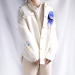 手描き　今空 デニムオーバーサイズシャツ　woman