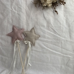 リネンで作った星のステッキ  