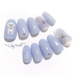 〜Dog.Nail〜 マルチーズ(押し花)