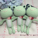 【kyoko-swd様ご注文品☆】無事にカエル☆編みぐるみのカエル３個セット