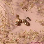☆norinoriさま専用☆ ベージュとピンクの小さめピアス8mm ★ コットンパール ❤ シンプル