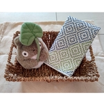 刺し子のふきん(青緑)
