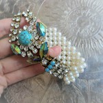 ヴィンテージターコイズ&パールブレスレット vintage pearl <BLTQPL2>