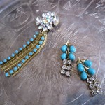 ヴィンテージ トリファリ ターコイズ ピアス vintage turquoise <PE-TRTQ2>