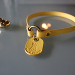 シュナシュナ　スリム　レザー　ネームチョーカー　【Schna Schna slim leather name collar】