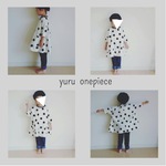 yuru ワンピース（白黒ドット）