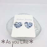 リバティ生地✳︎ハートピアス/イヤリング